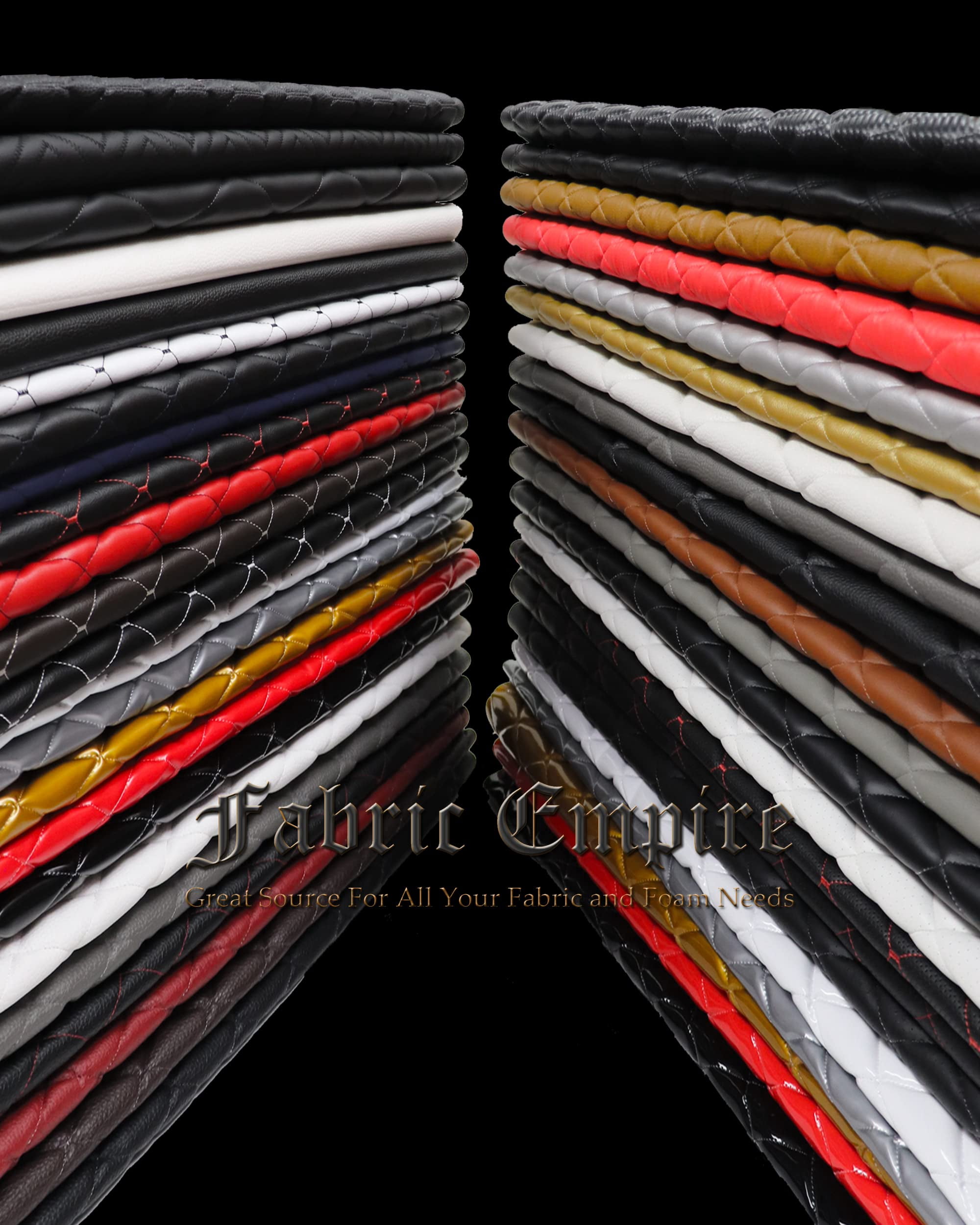 Quilted Vinyl Padded Upholstery Fabric w 3/8" Foam Backing Glossy Grain 2"x3" Diamond /52" Wide/Continuous Yard/ Car Seat Upholstery, Classic Car Restoration, Patio Outdoor Furniture Vinyl (SILVER)