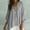 Gray plus size v neck tunic tops a1, variant on SSZMDLB Women Plus Size V Neck 3/4 Sleeve Flowy Tunic Tops Casual Loose Fit Solid Basic Tee for Beach Summer Vacation Trendy, Black L