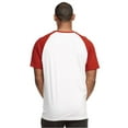 thumbnail image 2 of Men's Cotton Baseball T-Shirts Short Sleeve Crew Neck Classic Tee Shirt, Red/White, 2X-Large, 1 Pack, 2 of 4