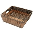 thumbnail image 1 of Home Basics Large Faux Rattan Basket with Cut-out Handles, Coffee, 1 of 6