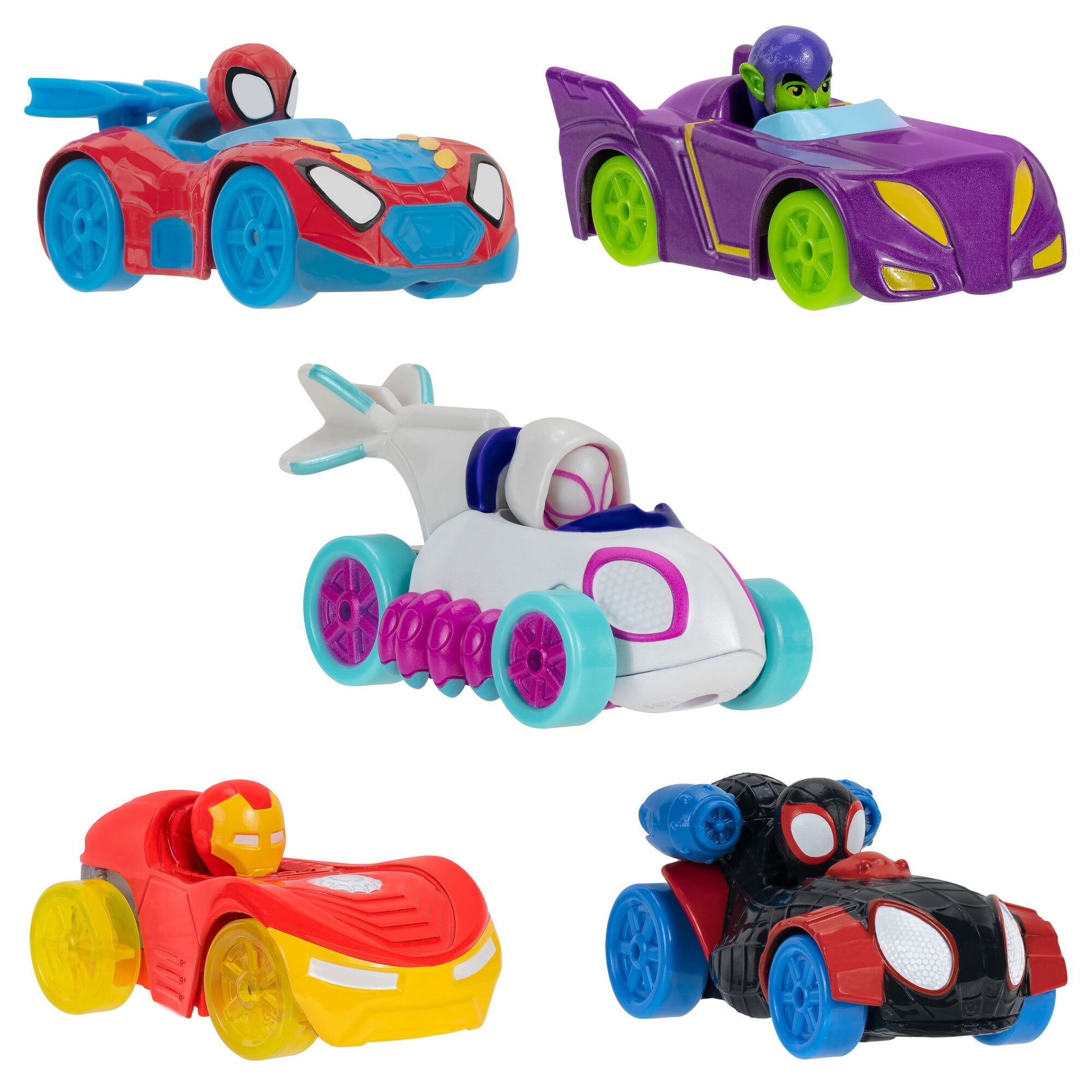 Spidey and His Amazing Friends Diecast Metal Play Vehicles – Toddler Toy, Styles May Vary