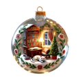 thumbnail image 1 of Colgante de acrílico para árbol de Navidad de 8 cm | Adorno de acrílico transparente duradero con anilla para colgar | Decoración festiva | Versátil para estilos clásicos, modernos y caprichosos |, 1 of 1