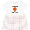 thumbnail image 3 of Inktastic Basketball Threes or Nothing Girls Baby Dress, 3 of 5