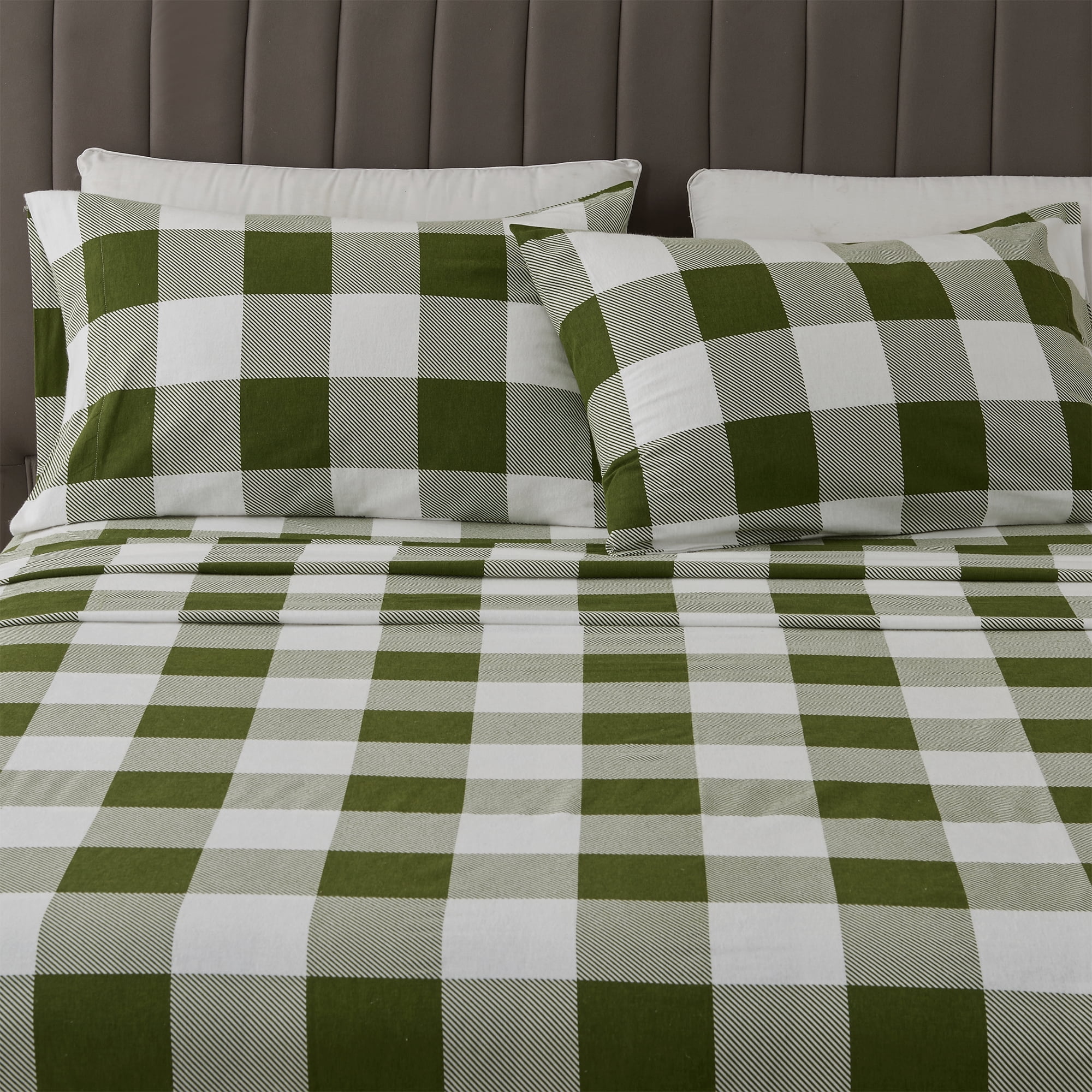 Great Bay Home Turkish Cotton Printed Flannel Sheet Set (Twin, Buffalo