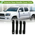 thumbnail image 2 of Cubierta de manija de puerta exterior Trim delantero izquierdo, delantero derecho, trasero izquierdo, trasero derecho para Toyota Tacoma 2024-2025, negro brillante ABS, 1 juego, 2 of 7