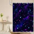 thumbnail image 2 of Purple Galaxy Shower Curtain 72x72, Waterproof Washable Polyester Bathroom Curtain, Galaxy Bath Curtain with 12 Plastic C Hooks, Machine Washable Fabric Bath Curtain for Bathroom Decor, 2 of 5