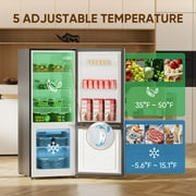 Upstreman 7.1 Cu.ft Bottom Freezer Refrigerator, 2 Door Kitchen Fridge Large Apartment Refrigerator Garage Ready Refrigerator, Black BM71