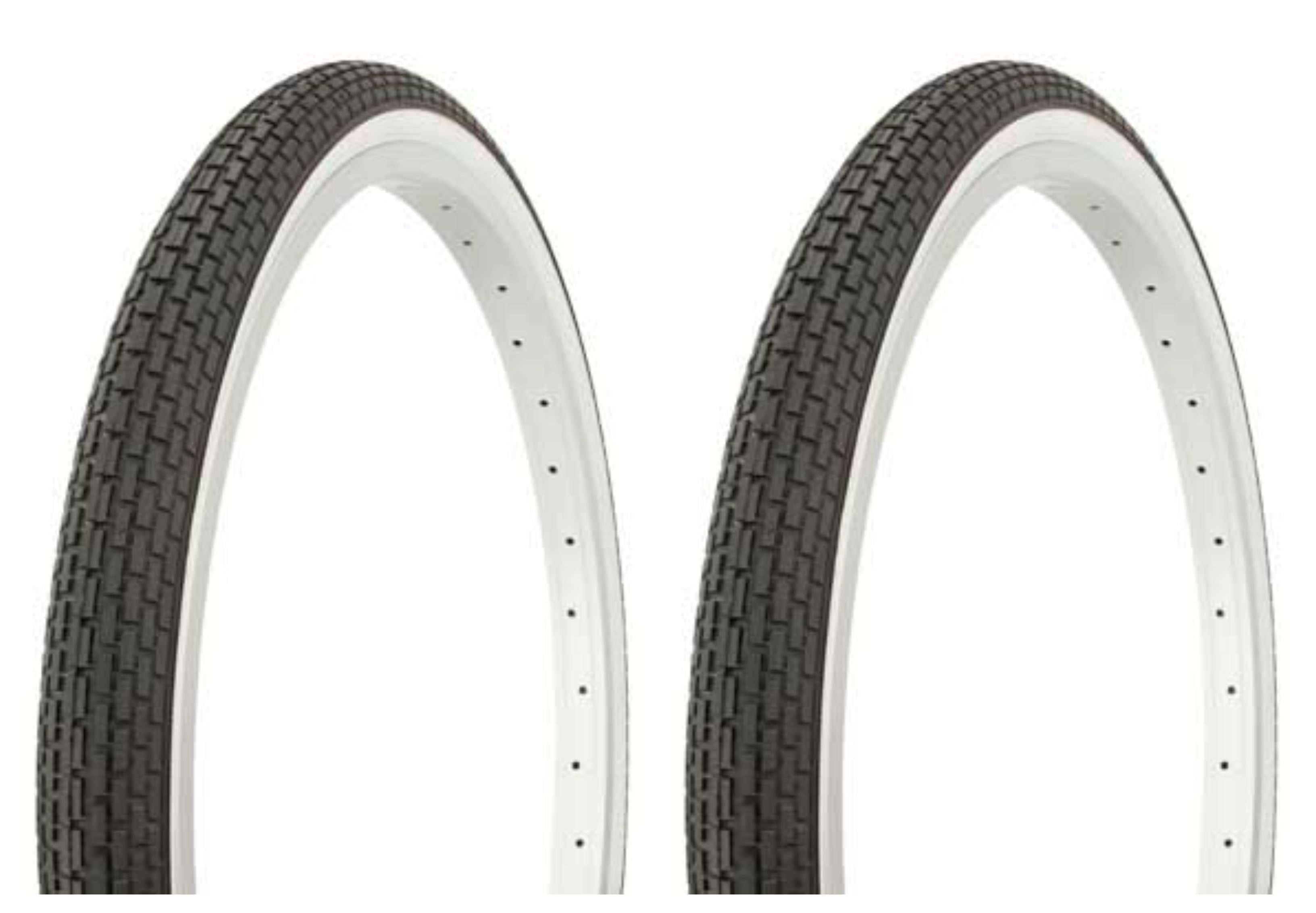 PAIR White Wall Lowrider Bicycle Dragster Bike Tyres  20" x 1.75" Inch 