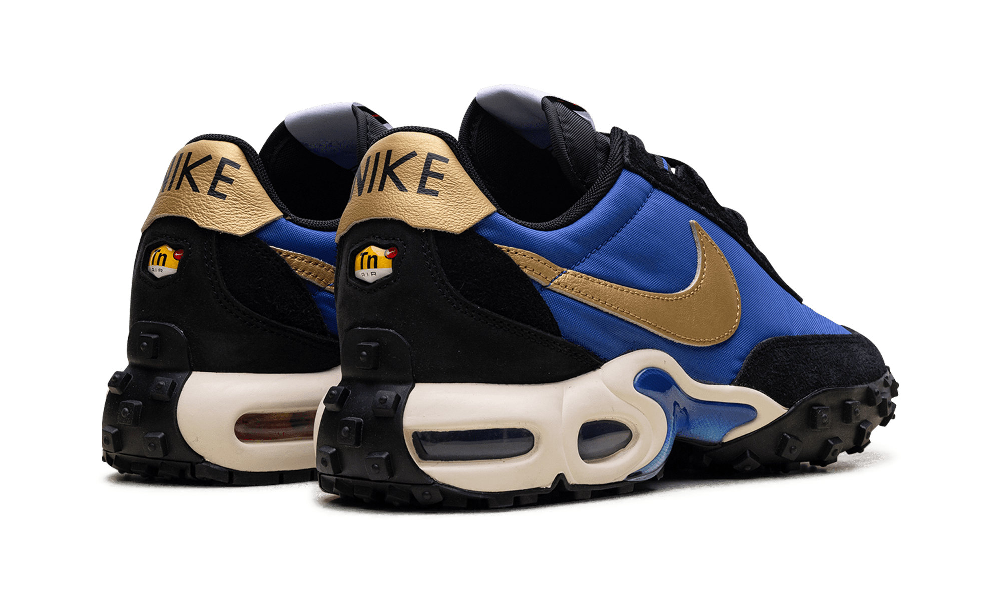 NIKE MENS Air Max Waffle Racer "Hyper Blue / Metallic Gold" FV6946 400 from Stadium Goods