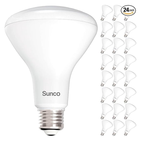 Sunco 24 Pack BR30 Light Bulbs LED, Recessed Can Light Bulbs, Indoor Flood Bulb, 850 LM, 11W (65W Equivalent), 4000K Cool White, Dimmable, E26 Base, for Home, Kitchen, Bedroom UL.