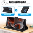 thumbnail image 4 of ELEHOLD Case for Moto G Play 4G 2024, Shockproof PU Leather Crossbody Wallet Stand Case with Credit Card Holder & Wrist Strap,Black, 4 of 7