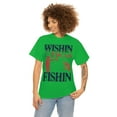 thumbnail image 3 of Wishing I was Fishing  Love to fish Unisex Heavy Cotton Tee, 3 of 9