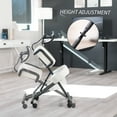 DRAGONN Ergonomic Kneeling Office Chair, White, Adjustable for Work