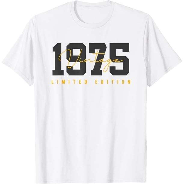 Camiseta vintage de 50 años de edad Est 1975 edición limitada