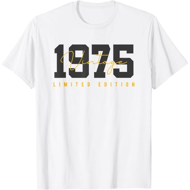 Camiseta vintage de 50 años de edad Est 1975 edición limitada