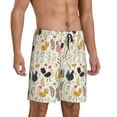 thumbnail image 2 of Fotbe Cartoon Chickens Pajama Shorts for Men, Men's Pajama Bottoms, Sleepwear,Short Pajama Pants-XX-Large, 2 of 9
