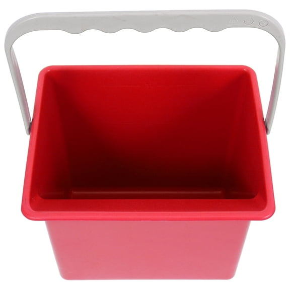 Hemobllo Red Plastic Cleaning Bucket with Large Capacity and Handle for Convenient Storage and Efficient Cleaning Use