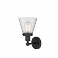 thumbnail image 3 of 616-1W-BK-G64 Innovations Lighting Cone - 1 Light Wall Sconce In Industrial Style-10 Inches Tall and 6.5 Inches Wide-Matte Black Finish-Mercury Glass, 3 of 3