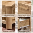 thumbnail image 4 of Nightstand Set of 2 with Charging Station, Bedside Table with Storage Drawer and Shelf, Rustic End Table, Farmhouse Wooden Side Table for Bedroom, Living Room, Natural Oak, 4 of 9