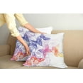 thumbnail image 2 of Ambesonne Watercolor Throw Pillow Cover 2 Pack, Fantasy Butterflies, 16", Violet Blue Orange Pink, 2 of 7