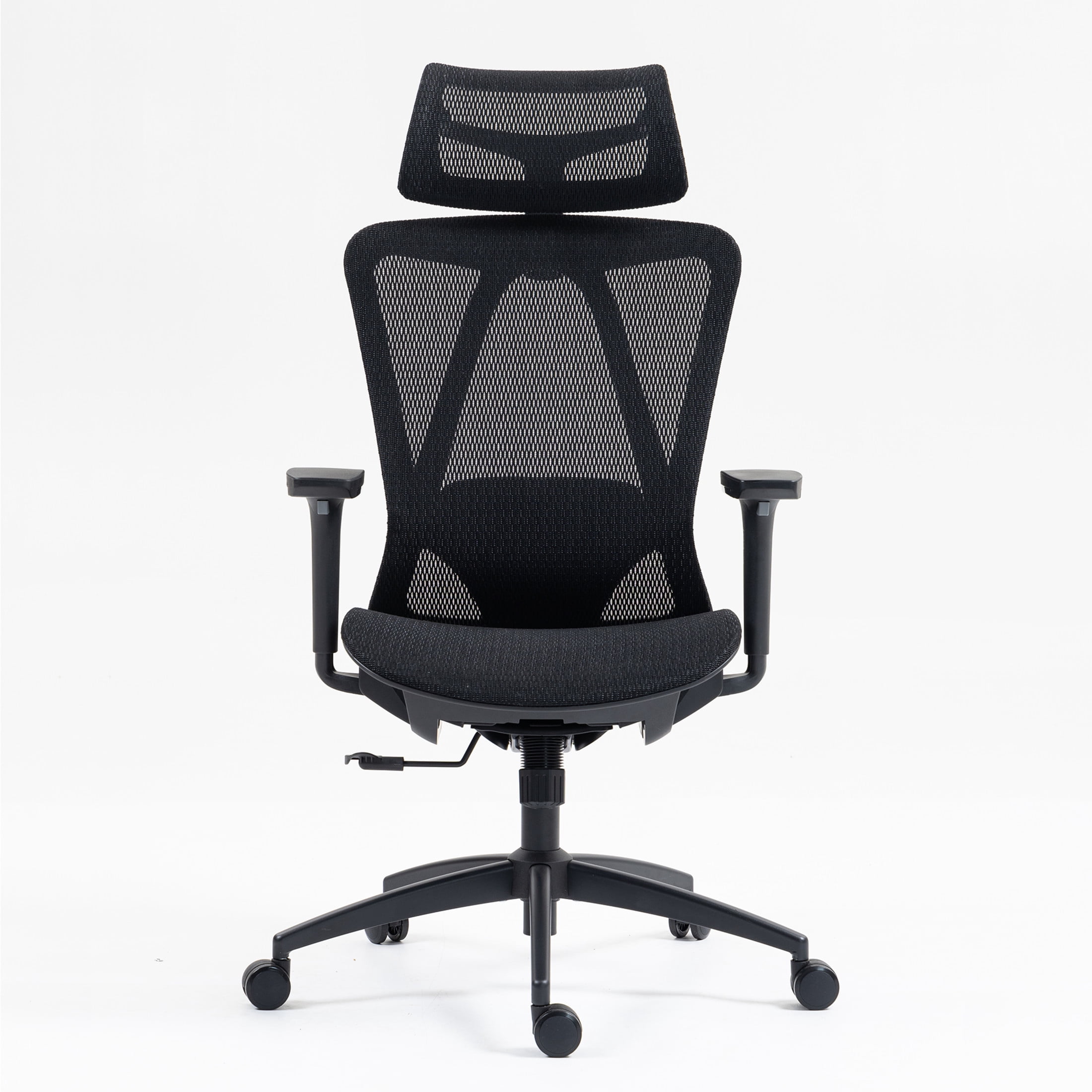 Noble House Fido 47" High Back Mesh Office Chair, Ergonomic Reclining Design with Adjustable Lumbar, Black