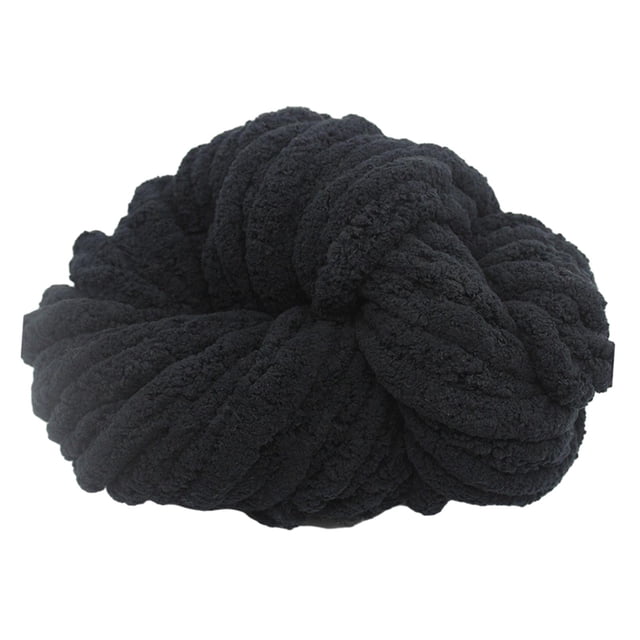 Hilo grueso para Tejer A mano Sunnimix lavable para bufanda macramé Valla de cama Color negro