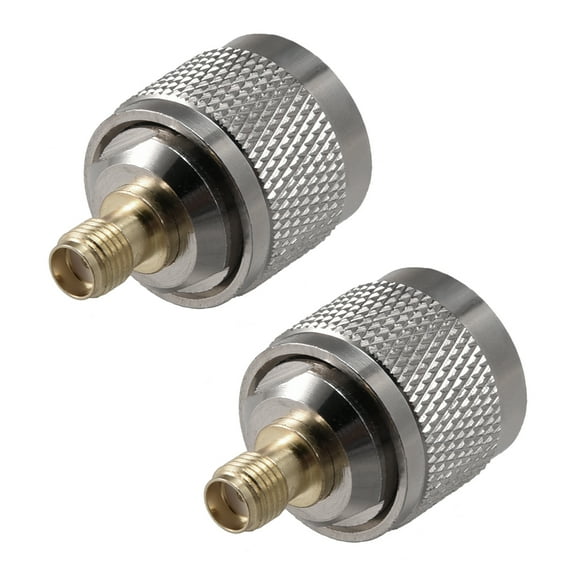 SMA Female to N Male Brass Coaxial Cable RF Connector Adapter 2pcs