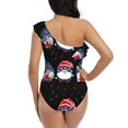 thumbnail image 5 of Goofa Three Gnome Independence Day Pattern Women's One Piece Swimsuits Tummy Control Bathing Suits Asymmetric One Shoulder Swimwear-Medium, 5 of 6