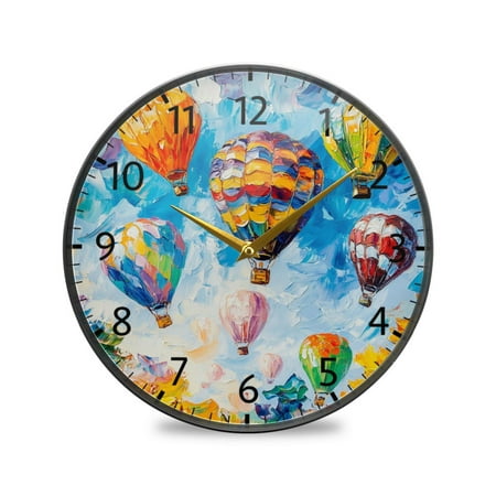 BZSMCE Wall Clock Acrylic Size：9.5*9.5in/11.9*11.9in Colorful Ascent Design Pattern Clock