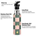 thumbnail image 3 of Yayeee 20oz Insulated Water Bottle Double Wall Stainless Steel with Flip Straw Lid, Pink Abstract, 3 of 7