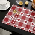 thumbnail image 7 of Valentines Placemats Set of 4 for Dining Table, Washable Farmhouse Placemats Non-Slip Heat-Resistant Kitchen Table Mats for Holiday Parties, 7 of 7
