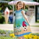thumbnail image 5 of Balery Hello Summer Gnome 1 Camisón de princesa para niñas, pijama de algodón con mangas abullonadas, suave y bonito.-Large, 5 of 6