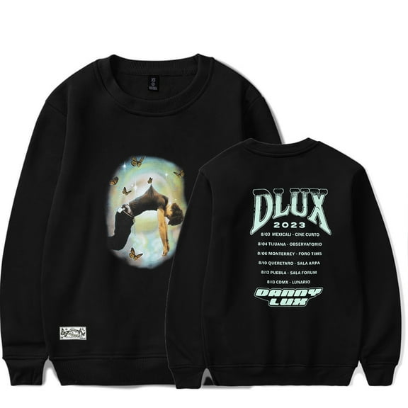 DannyLux Crew Neck Sweatshirt 2023 Tour Concert Merch Popular Graphics sided Print Unisex Trendy Casual Streetwear Sweatshirt