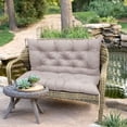 thumbnail image 3 of Outdoor Swing Replacement Cushions 3 Seater, Waterproof Porch Swing Cushions with Backrest, 40"x40", for Garden Patio Furniture Beige Clearance!, 3 of 6