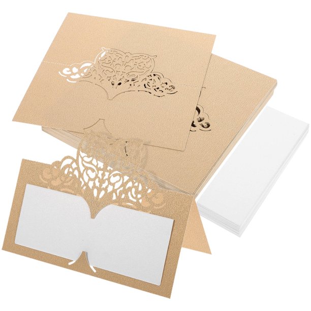 WASHWEPE 50Ud Tarjetas De Lugar De Duraderas En Marrón Claro Para Banquetes Y Reuniones