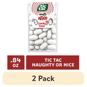 (2 pack) Tic Tac Naughty or Nice Candy Cane Mints, Hard Peppermint Mints, Stocking Stuffer, 0.84 oz