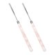 thumbnail image 5 of YSNOOWE 2Ud Espátulas Metálicas Rosa Para Aplicar Base Y Cremas Accesorio De Belleza, 5 of 8