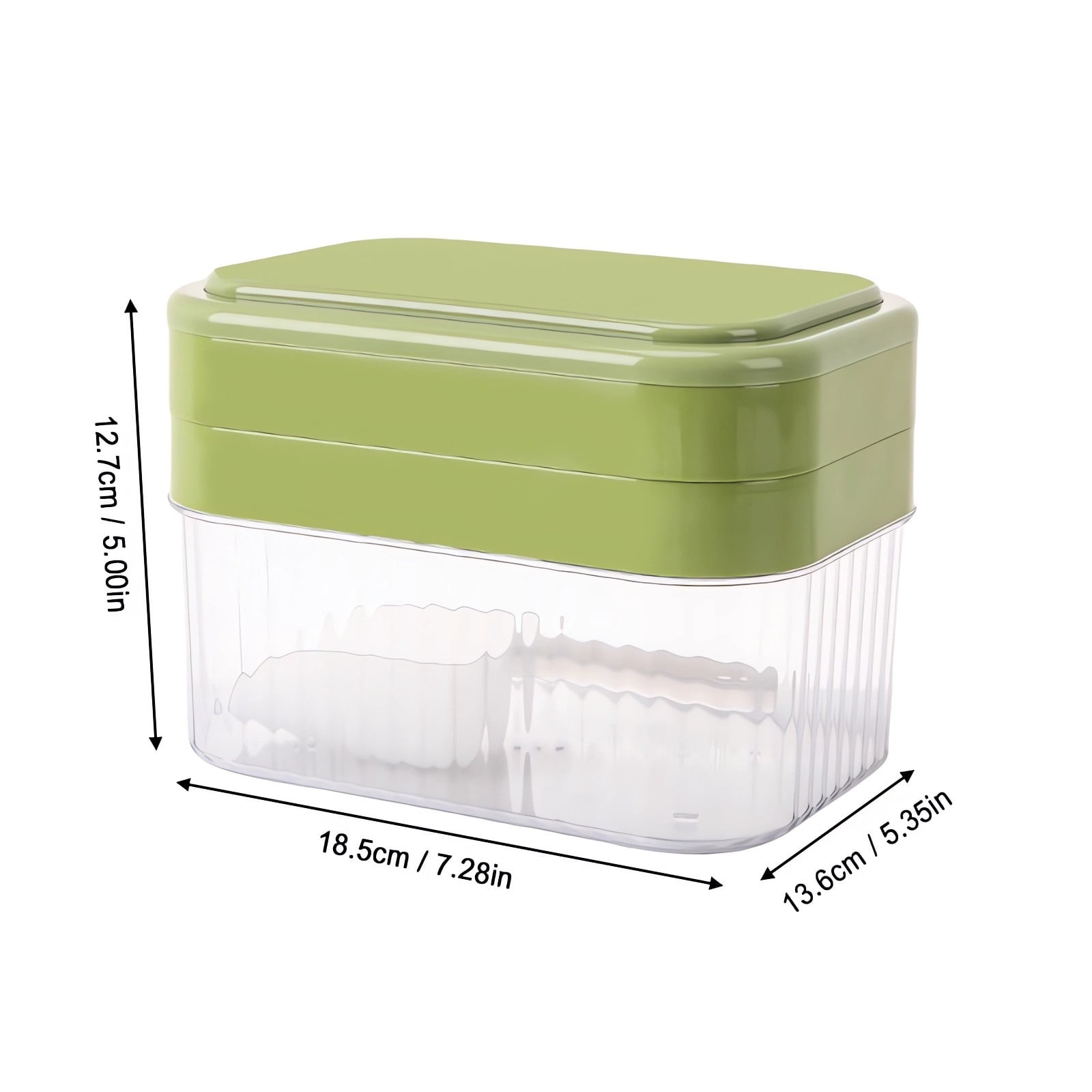Push Ice Tray With Lid Ice Tray Ice Maker, Easy Release Ice Mold Freezer Ice Tray With Storage Bin Scoop, Large Capacity Ice Container Food Grade Ice Tray Ice Maker