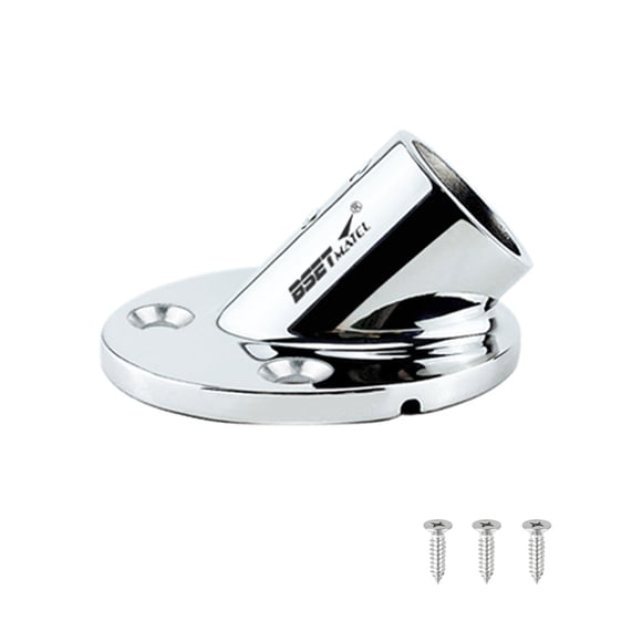 Riwesomey Pasamanos Base redonda 22mm 316 Tubo de acero inoxidable Cubierta de asiento Columna de múltiples ángulos Pasamanos universal Hardware de Herramientas y ferretería 45 grados Riwesomey TO001114-02