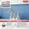 thumbnail image 4 of Delta Linden Two Handle Centerset Bathroom Faucet with Metal Drain Assembly in Chrome 2594-MPU-DST, 4 of 5