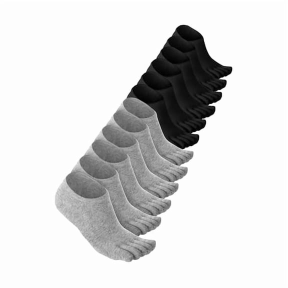Eryueer Women Toe Socks Cotton Ankle No Show Low Cut Socks with Toes for Women Men Running Athletic