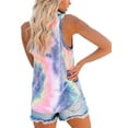 thumbnail image 6 of Biekopu Women’s Tie-Dyed Printed Casual Vest Tops, Sleeveless V-neck Loose Tank Tops for Summer Wear, 6 of 9