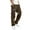 Brown, variant on Men's Casual Work Pants with Adjustable Drawstring Waist, Multi-Pocket Design & Straight-Leg Fit for Hiking, Training, and Everyday Use (Lightweight & Breathable),Khaki 3XL