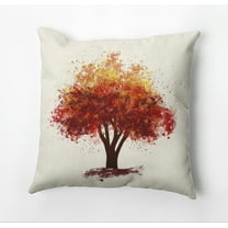16" x 16" Simply Daisy Fall Bounty Fall Polyester Accent Pillow, Red Qty 1