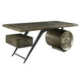 thumbnail image 6 of ACME Brancaster Aluminum 2-Drawers Executive Desk with USB Port in Bronze, 6 of 8