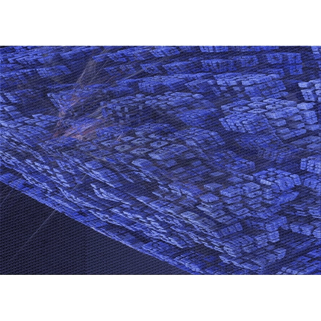 Ahgly Company Machine Washable Indoor Rectangle Transitional Denim Dark Blue Area Rugs, 3' x 5'