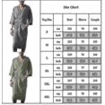 thumbnail image 3 of Peignoir Homme Coton Lin Manches 3/4 Vêtements de Nuit Peignoir Robe de Chambre Pqd 2TG Gris, 3 of 3