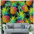 thumbnail image 4 of Tapestry Trippy Tapestry UV Reactive Tapestry Fantasy Wall Tapestry, Watercolor Pineapple Tropical Palm Leaves Mysterious Neon Wall Hanging for Room, 4 of 6
