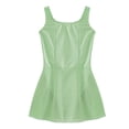 thumbnail image 4 of Doomiva Kids Girls Sleeveless Ballet Dance Dress Gymnastic Ballerina Outfits Lyrical Modern Dancewear Light Green 3-4, 4 of 7