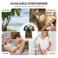 thumbnail image 5 of Xecao Forest Meditating Gorilla for Women's V-Neck T-Shirts-Elegant Half-Sleeve Tops Perfect for Summer-Large, 5 of 5